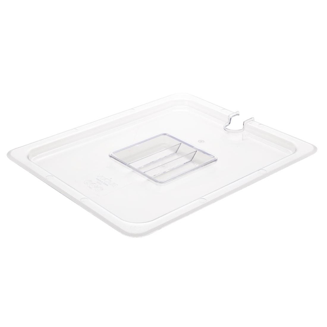 Vogue Polycarbonate Plastic 1/2 Gastronorm Lid Notched - Cover Lid for Containers U251
