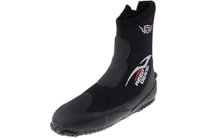 menolana Heavy Duty 5mm Boot Scuba Dive Water Sports Snorkeling Booties Wetsuit Boots - Black, L (41-42)