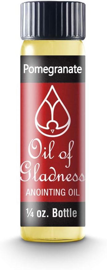 Oil Lamps & Accessories - Oil of Gladness Pomegranate Anointing Oil - Oil for Daily Prayer, Ceremonies and Blessings 1/4 oz