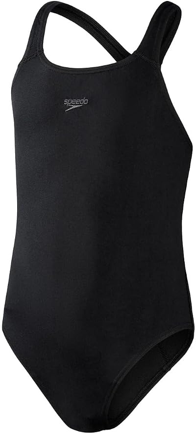 Speedo Girls Eco Endurance+ Medalist Swimsuit Black Chlorine Resistant