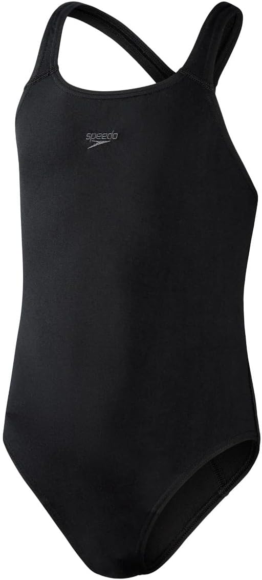Speedo Girls Eco Endurance+ Medalist Swimsuit Chlorine Resistant Black