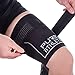 Pure Athlete Thigh Compression Sleeve – Adjustable Straps Quad Wrap Support Brace, Hamstring Upper Leg (1 Sleeve - Black, Medium)