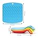 Umiwe Silicone Trivet Mat and Spoon Rest Multipurpose Kitchen Gadgets:Pot Holder, Hot Pads, Jar Opener, and Table Coaster - Heat Resistant & Dishwasher Safe - Bright Colors