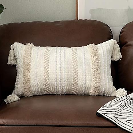 Sungea Woven Boho Lumbar Throw Pillow 