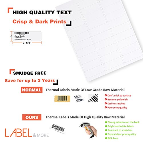 30 up Labels FBA 1" x 2-5/8" Self Adhesive Shipping and Mailing Address Labels Work for UPS USPS FEDEX SKU Compatible With Laser and Inkjet Printers[100 Sheets 3000 Labels]