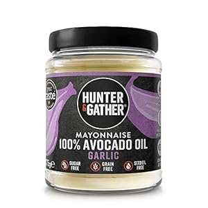 Hunter & Gather Knoflook Avocado-olie Mayonaise – 175g | Gemaakt met Zuiver Avocado-olie en Britse scharreleieren…