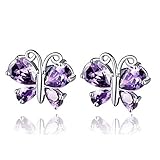 Fashion Multicolour Rhinestone Butterfly Retro Ear Studs Earrings 1 Pair