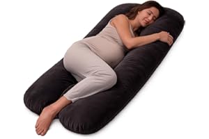 TTG 51-Inch Pregnancy Pillow for Sleeping, U-Shaped Full Body Pillow for Adults, Ultra-Soft Crystal Velvet Maternity Pillow f
