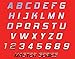 Boat & Jetski Registration Numbers - Domed/raised Decal (16 Pcs) Plain Chrome / Master Series Font Style