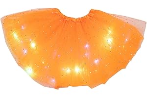 Kids Girls Baby Sequin Tutu Skirt LED Light Up Pettiskirt Ballet Clothes Play Dress up Clothes for Toddler Girls