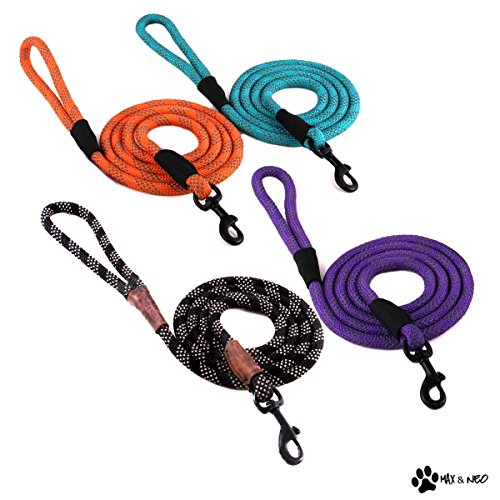 Max and Neo Rope Leash Reflective 6 Foot We Donate a Leash to a Dog