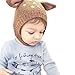 Lovely Deer Autumn Winer Baby Wool Hat, CSSD Girl Boy Cap Toddler Kids Knitted hat (Coffee)