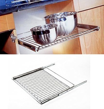 Teleskop Schrankauszug Herdauszugsrost 60 cm chrom