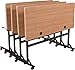 MooreCo Essentials Flipper Training Table 60x24 Teak Top Black Base