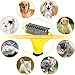 Airsspu Dematting Tool for Dogs, Dematting Comb for Cats, Dog Grooming Brush Tool, 2 Sided Steel Undercoat Rake for Dogs and Cats with Long or Short Hair