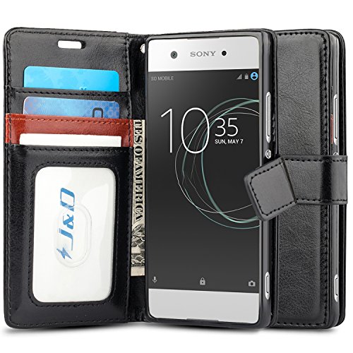 Xperia xa1 case, j&d [wallet stand] [slim fit] heav…