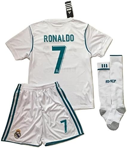 Ronaldo #7 NEW 2017/2018 Real Madrid Home Jersey Shorts &amp; Socks for Kids (11-13 Years Old)