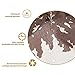 Uphome Deer in The Forest Shower Curtain, Yellow and Coffee Country Vintage Moose Forest Hunting Fabric Stall Shower Curtain Set with Hooks for Kids, 72 X 78 Inch