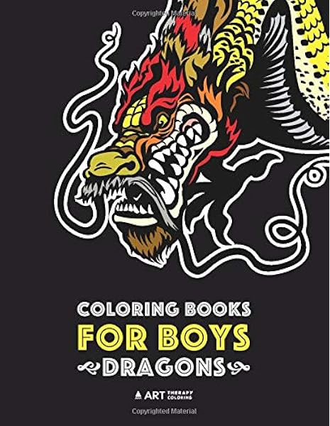 Coloring Books For Boys Dragons Advanced Coloring Pages For Teenagers Tweens Older Kids Boys Detailed Dragon Designs With Tigers More Stress Relief Relaxation Relaxing Designs Art Therapy Coloring
