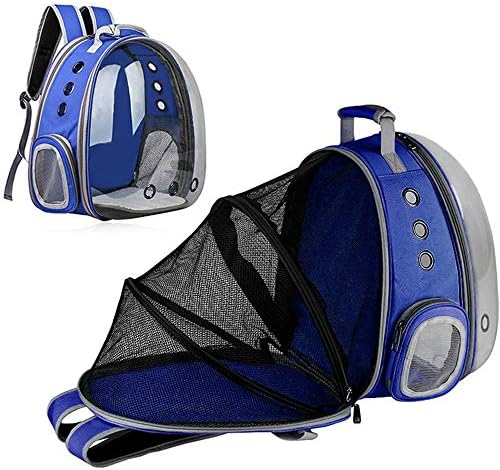 Vuffuw Pet Carrier Backpack, Transparent Space Capsule, 180 Degree Sightseeing Shoulder Backpack, Breathable Safe Travel Pet Cage for Puppy Dog, Cat, Rabbit