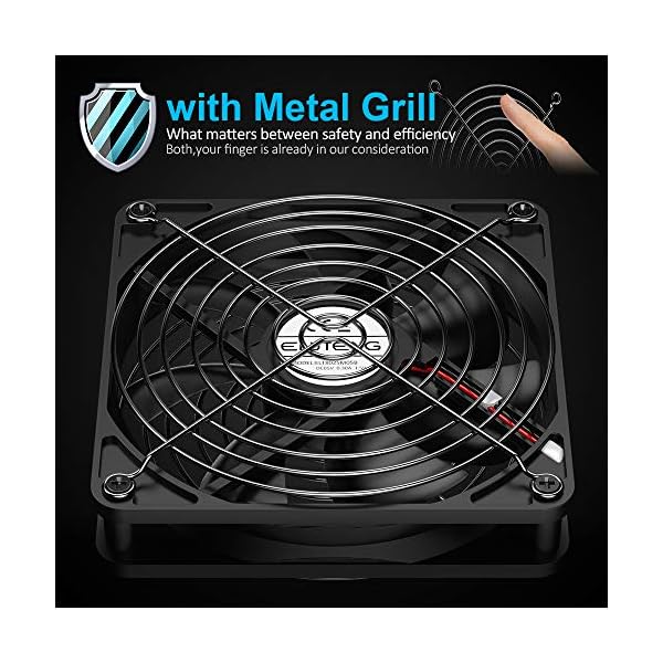 ELUTENG-120mm-Fan-USB-Computer-Fans-USB-Fan-5456CFM-1500RPM-USB-Powered-Cooling-Fan-with-Metal-Grill-Guard-5V-Fan-Compatible-for-PC-PS4-XboxTV-BoxLaptopAV-Cabinet-etc ELUTENG 120mm Fan USB Computer Fans USB Case Fan 54.56CFM 1500RPM USB Powered Cooling Fan with Metal Grill Guard 5V Fan…