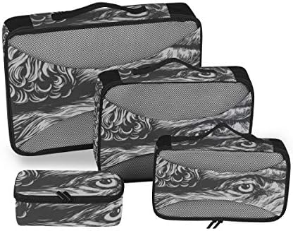 Cute Packing Cubes Fierce Animal Wolf 
