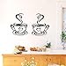 Allywit Beautiful Design Coffee Mugs Tea Coffee Art Decal Vinyl Wall Stickers Kitchen Restaurant Pub Decor