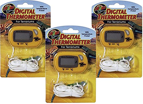 (3 Pack) Zoo Med Digital Terrarium Thermometers