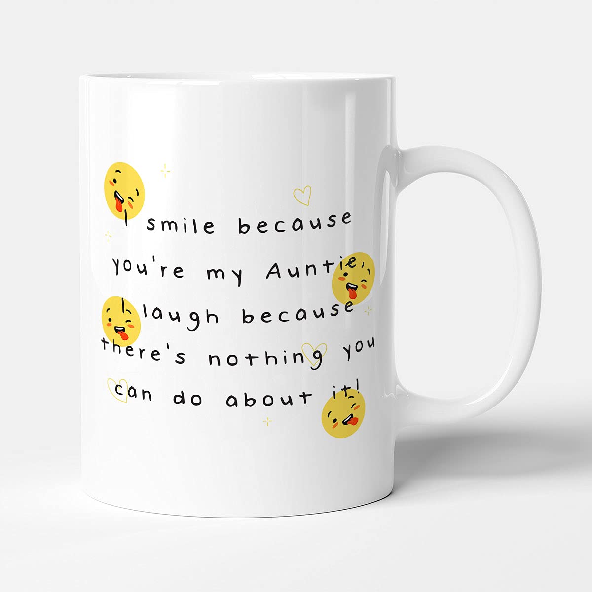 Victorian Printing Co - I Smile Because You're My Auntie - Funny Gift Mug, Ceramic, 11fl.oz.