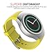 Gear S2 Watch Band, MoKo Soft Silicone Replacement Sport Band for Samsung Gear S2 (SM-R720 / SM-R730 ONLY) Smart Watch, NOT FIT S2 Classic Watch (SM-R732 & SM-R735), NOT FIT Gear Fit2 Watch, YELLOW