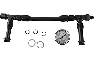 AN6 Braided Dual Feed Carb Fuel Line Kit for Holley 4150 Carbohydrate with Stainless Steel Nylon Fiber Hose, Suitable for Any