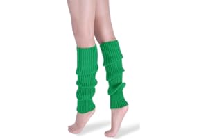 *daisysboutique* Retro Women 80s Adult Ribbed Knitted Leg Warmers Crochet Long Boot Socks for Party Dance Sports Yoga