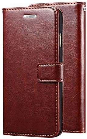 Jotech® Vintage Retro Leather Wallet Diary Stand Flip Cover Case for Nokia 3.2 (Brown)