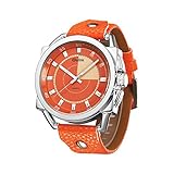 Women's Analog Quartz Watch Unique Wrist Watch Business Dress Casual Watch Classic Design High Big Dial Luminous Hands PU Leather Band Cheap Watch on Sale 98FT 30M Waterproof-Orange