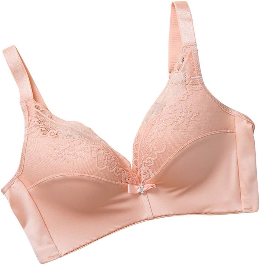 Mjjsk Women's 3/4 Cup Push Up Wire Free Lace Bras Underwear