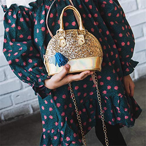 Nevera Little Girls Mini Dome Satchel Crossbody Bag Shell Shape Purse Handbags for Toddler Kids Tote