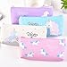 Pen Pencil Case Durable Stationery Multifunction PU Cosmetic Makeup Pouch Bag,Cute Unicorn Design,Set of 4