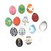 BoFUN Easter Egg Cookie Stencil for Royal Icing, 12-Pieces Cookie Decorating Stencil Fondant Mold, 1-Piece Cookie Cutter
