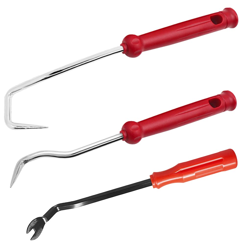 Hose Removal Hook Set with Fastener Remover, SourceTon 3 Pieces Hook and Pick Set Radiator Vacuum Hoses Trim and Transmission O Ring Removal Tools