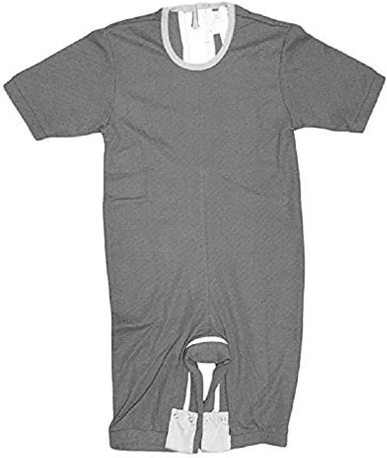 Adult Anti-Strip Dignity Jumpsuit and Onesie Bodysuits with Inner Leg Zippers