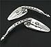 HTTMT MT383B-CD Chrome Skull Side Mirrors Compatible with 1984 and up Harley Davidson Touring Street Glide Road Glide Special Electra Glide Ultra Classic Ultra Limited