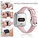 Maledan Replacement for Fitbit Versa Bands, Small, Rose Pink