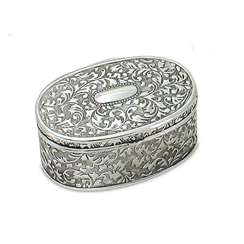 Antique 3½" Oval Box Decorative Jewelry Boxes Olivia Decor decor