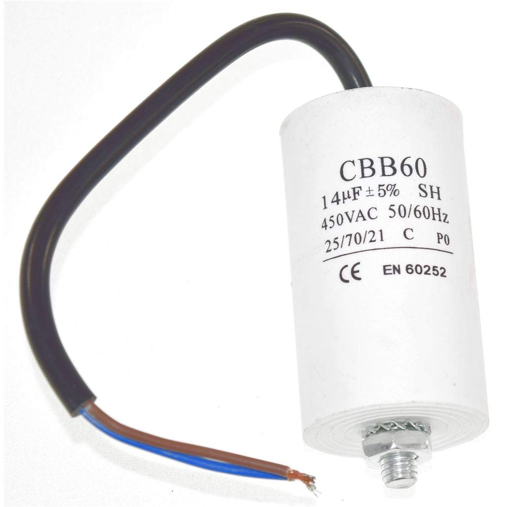 Ufixt® - Condensador universal 14UF con conectores de cable de 14 ...