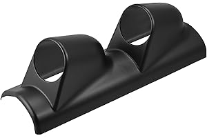 X AUTOHAUX Black Universal Gauge Mount Pod 52mm Dual Hole Heavy Type Racing Sport Meter Gauge Pillar Mount Pod Holder Left