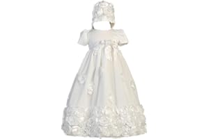 SWEA PEA & LILLI Floral Ribbon Tulle Christening Baptism Special Occasion Newborn Dress