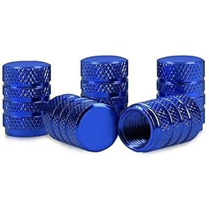 kwmobile 5x Valve Cap – Metal Tire Valve Dust Caps for Car, Bike, Motorcycle – Set of 5 Tire Stem Car Wheel Dustproof…