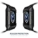 Simpeak Rugged Protective Case with Black Strap Bands Compatible with Fitbit Blaze, Black