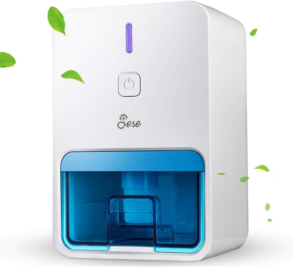 Jese Small Dehumidifier for Bathroom, Electric Quiet Mini Room Dehumidifier for 150-220 sq.ft,18 oz and Auto-Off Dehumidifier for Bedroom,Bathroom,Closet, Basement(Blue)