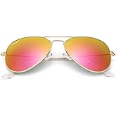 Pro Acme Classic Aviator Sunglasses for Women & Men Glass Lens Metal Frame UV400 Driver Sunglasses